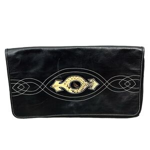 Vintage Bettina Made in Italy Leather Envelope Clutch